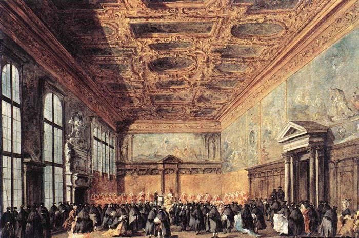 GUARDI, Francesco Audience Granted by the Doge oil painting image